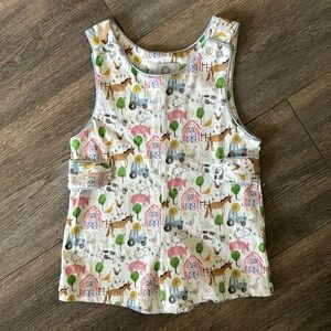 Baby Farm Print Overalls